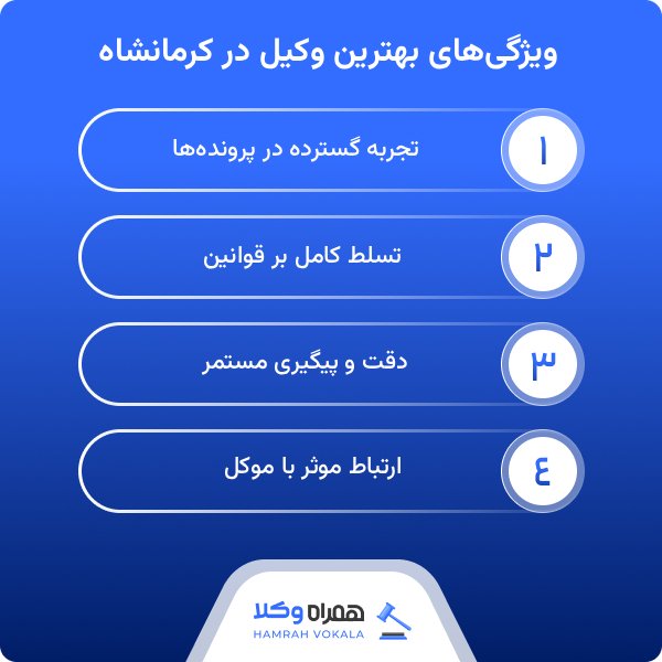 معیارهای گزینش بهترین وکیل در کرمانشاه