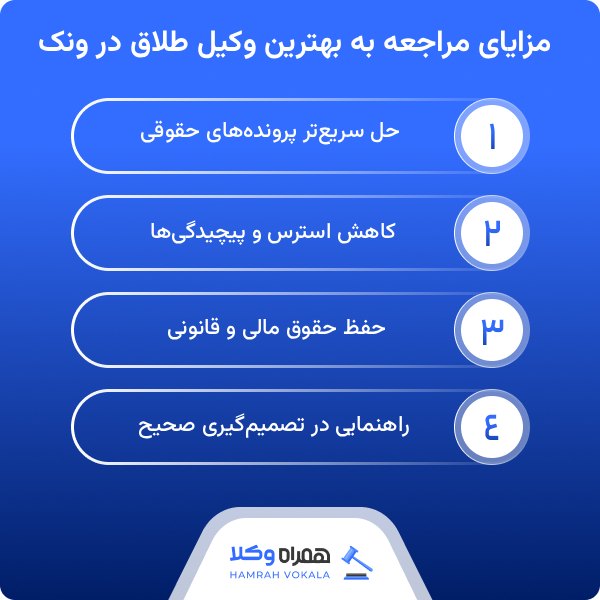 ویژگی‌های بهترین وکیل طلاق در ونک