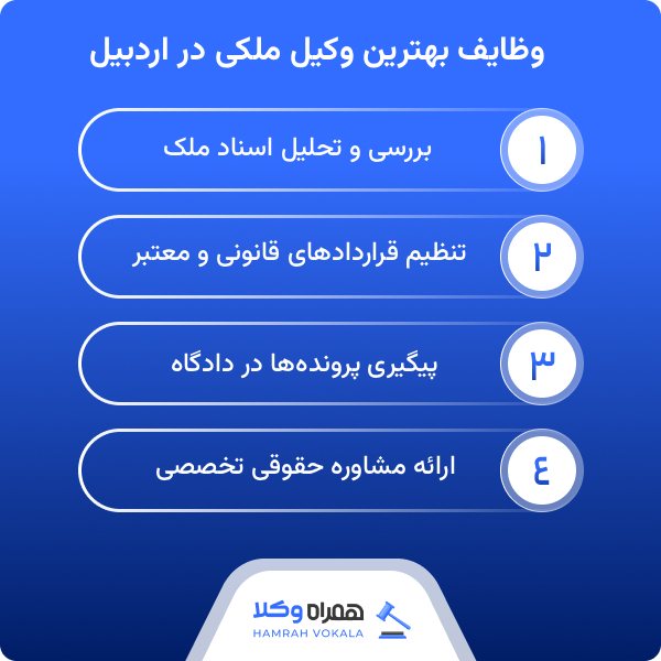 مشخصات بهترین وکیل ملکی در اردبیل