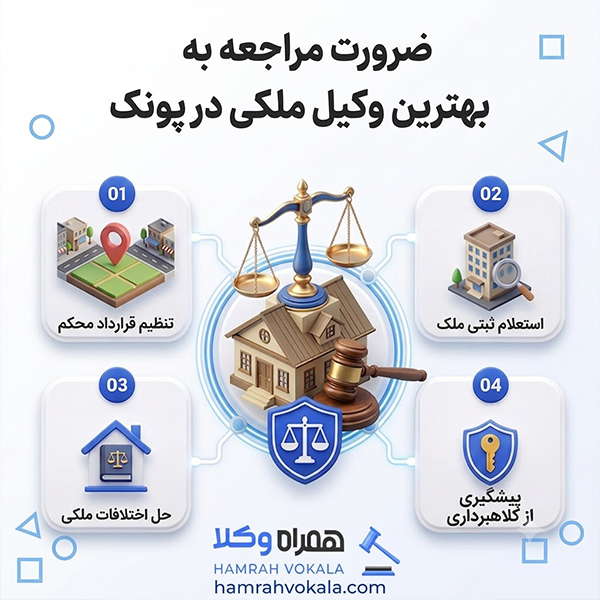 مزایای داشتن بهترین وکیل ملکی پونک