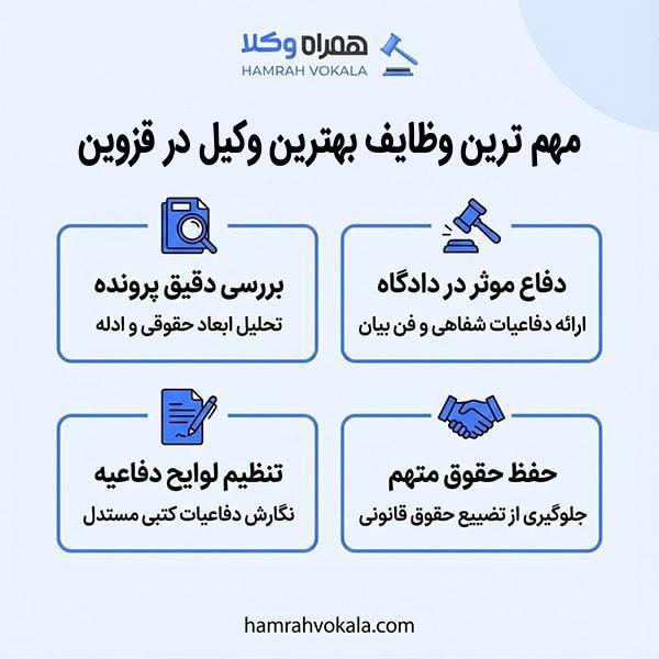 مهارتهای کلیدی بهترین وکیل در قزوین