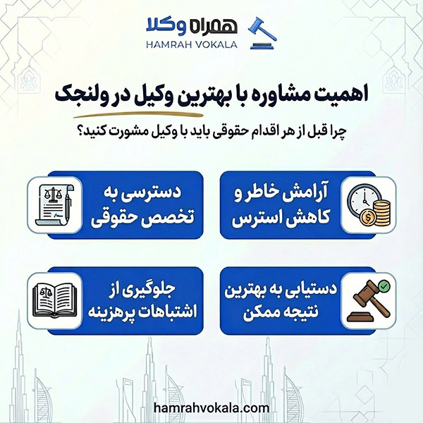 نقش بهترین وکیل ولنجک در حل پرونده