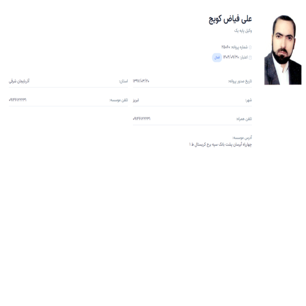 وکیل علی فیاض