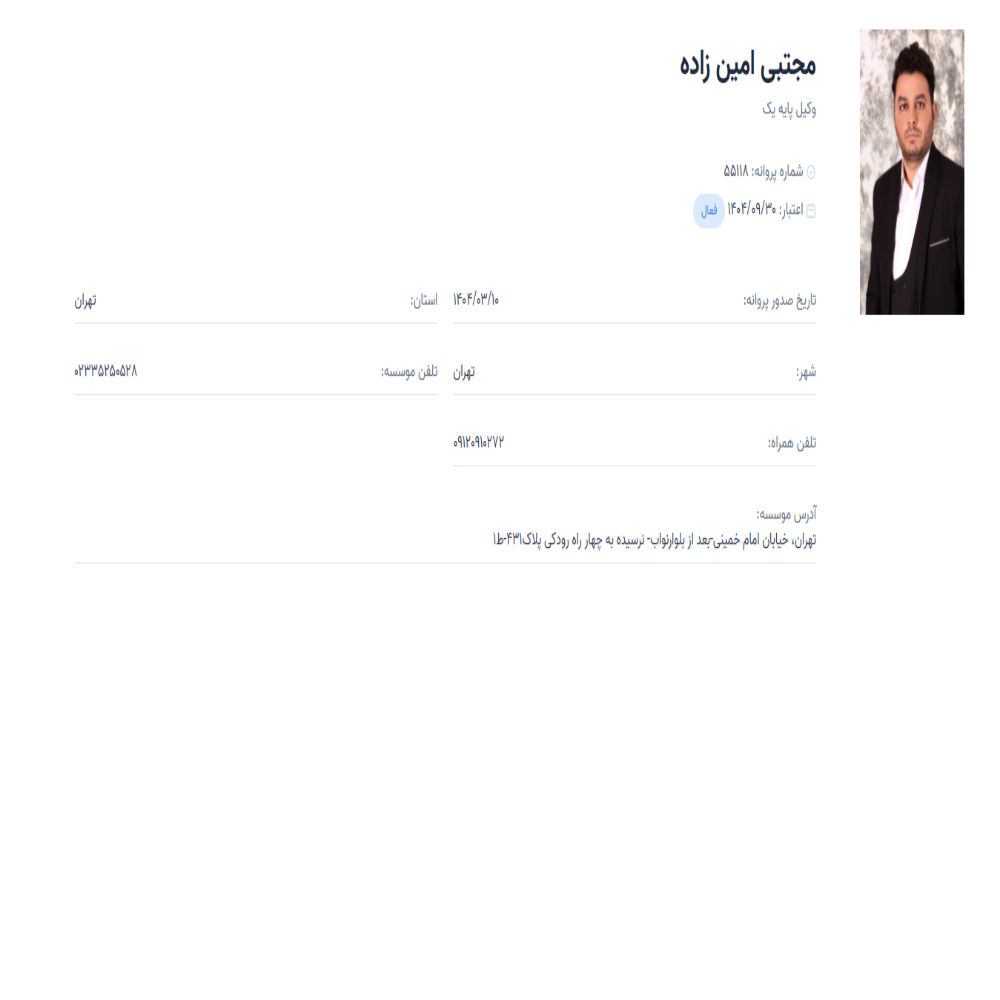 وکیل مجتبی امین زاده