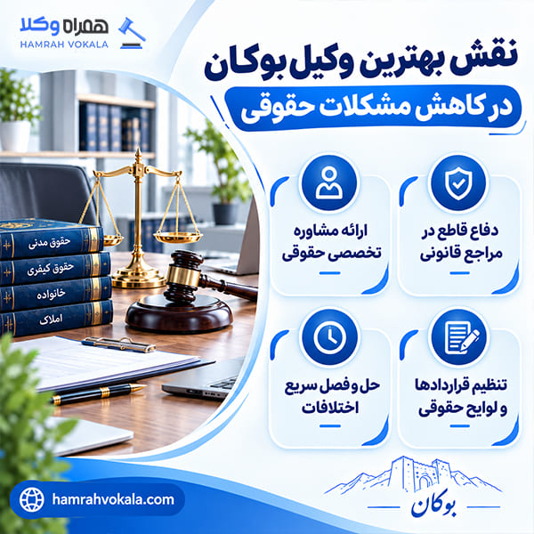 ملاک و معیارهای انتخاب بهترین وکیل بوکان + جدول معرفی